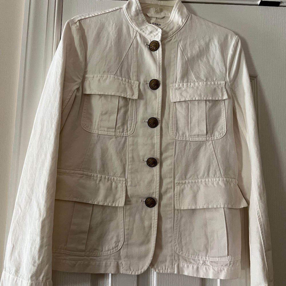 Nili Lotan Cambre Jacket Ivory Size Medium NWT